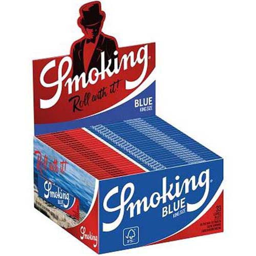 128s22-400_SMOKING BLUE KING SIZE WIDE FULL BOX 50 PACKS
