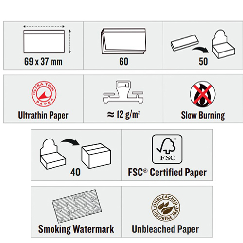 127s419b_SMOKING SUPREME BROWN 60 LEAVES REGULAR SMALL FULL BOX