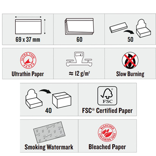 127s429b_SMOKING SUPREME 60 LEAVES REGULAR SMAL