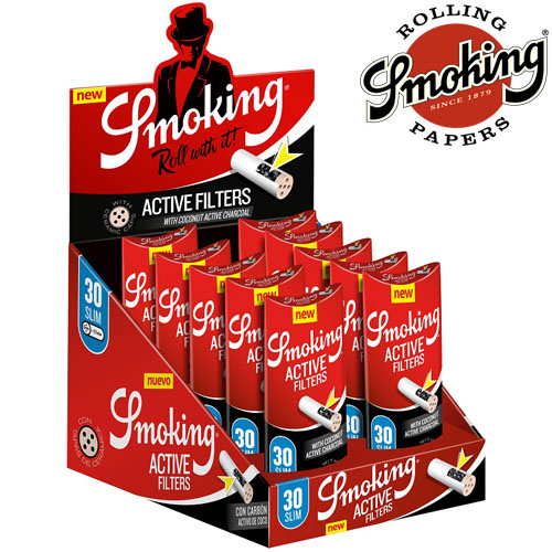 230-600_SMOKING ACTIVE FILTERS CARBON 30 FILTERS FULL BOX